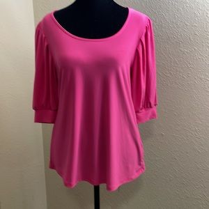 EUC CeCe hot pink puffy balloon sleeve tee T-shirt. Size small women’s